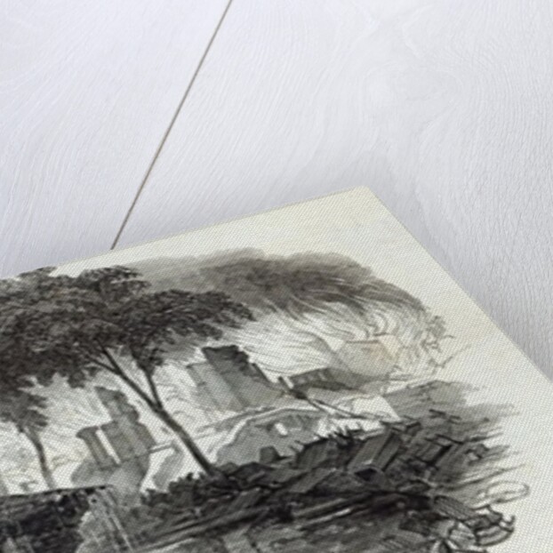 The Bowling-green and Broadway, New York by English School