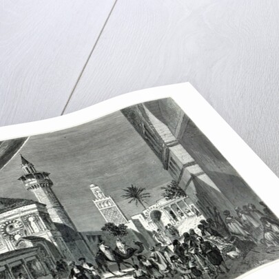 A Bazaar at Tunis by Emile Theodore Therond (after)