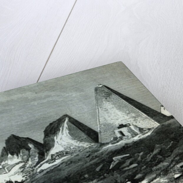 Pyramids of Meroe, on the Nile by English School