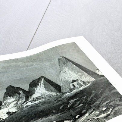 Pyramids of Meroe, on the Nile by English School