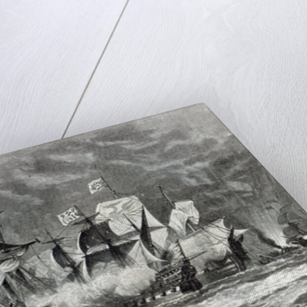 The Vanguard, under Sir William Winter, engaging the Spanish Armada by Oswald Walters Brierly