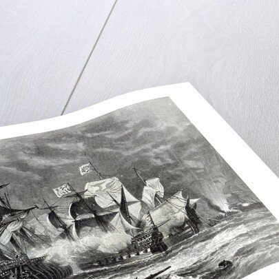 The Vanguard, under Sir William Winter, engaging the Spanish Armada by Oswald Walters Brierly