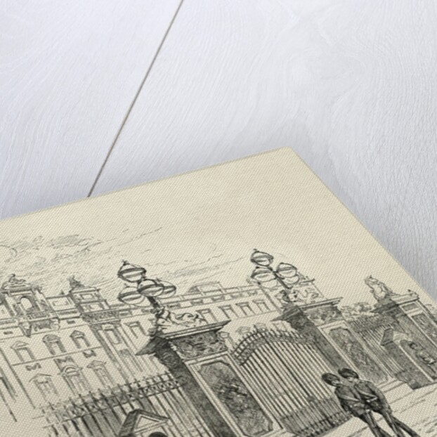 Front view of Buckingham Palace by English School