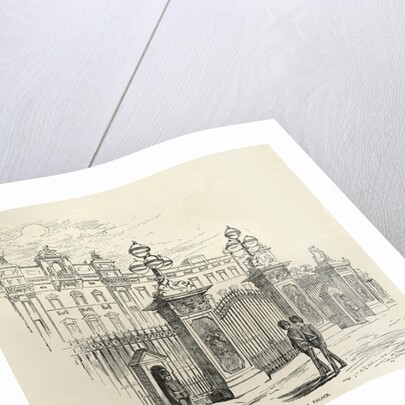 Front view of Buckingham Palace by English School