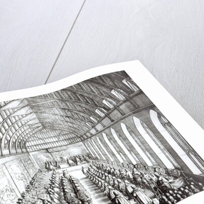 Garter Feast in St. George's Hall, Windsor, in the time of Charles II, 1672 by Wenceslaus Hollar