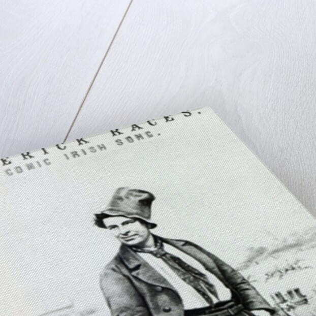 Advertisement for 'Limerick Races' a comic Irish song performed by Sam Collins by English School