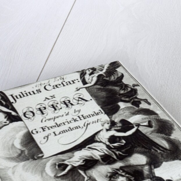 Cover of Sheet Music for Julius Caesar, an Opera by Handel by English School