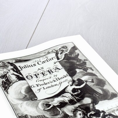 Cover of Sheet Music for Julius Caesar, an Opera by Handel by English School