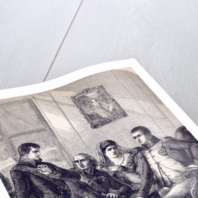 Ferdinand of Spain resigning his crown at the dictation of the Emperor Napoleon by English School