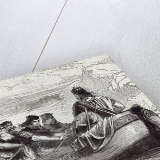 Edgar the Pacific being rowed down the River Dee by Eight Tributary Princes by English School