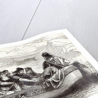 Edgar the Pacific being rowed down the River Dee by Eight Tributary Princes by English School