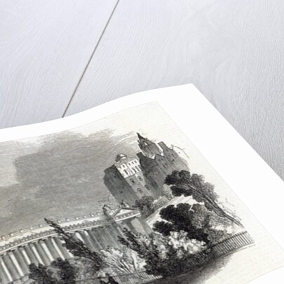 Edinburgh: Royal Institution and Scott Monument by English School