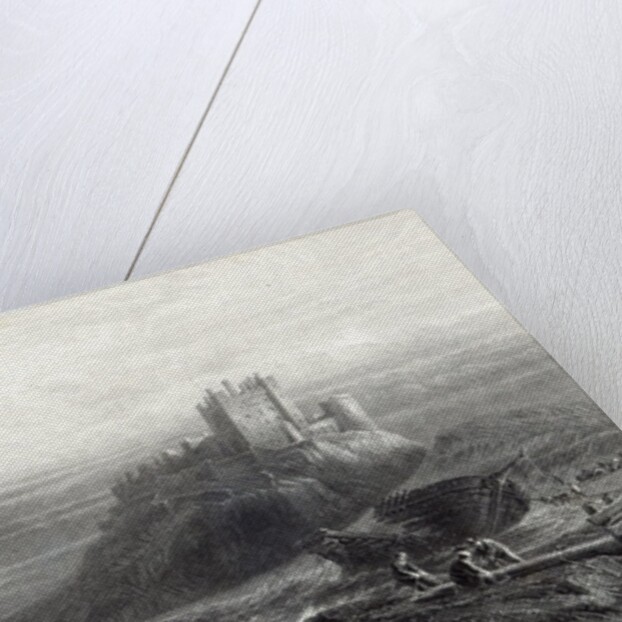 Bamborough Castle, engraved by S. Bradshaw, printed by Cassell & Company Ltd. by John Mogford