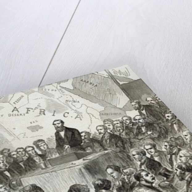 Sir Samuel Baker at the meeting of the Royal Geographical Society by English School