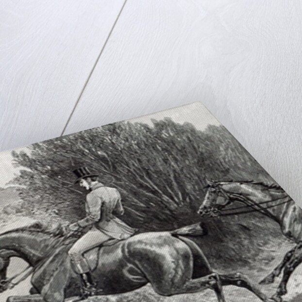 Prince Albert Hunting near Belvoir Castle by English School