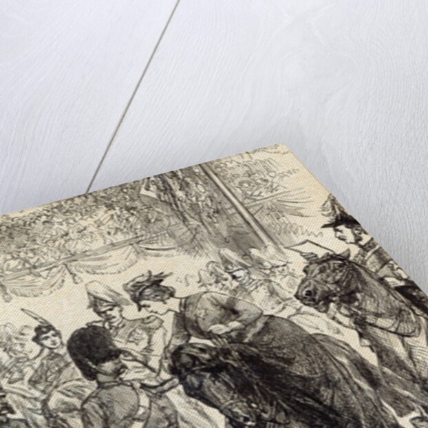 The Queen distributing Victoria Crosses in Hyde Park by English School