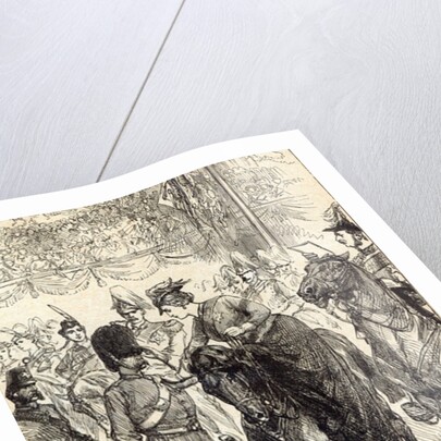 The Queen distributing Victoria Crosses in Hyde Park by English School