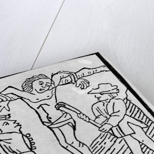 Whipping a Vagabond during the Tudor period by English School