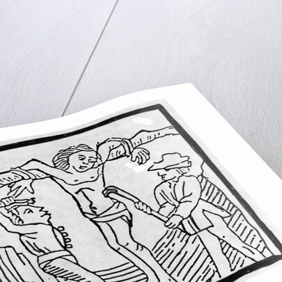 Whipping a Vagabond during the Tudor period by English School