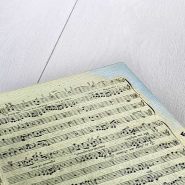 A page from one of the only two copies known to exist of the first printing of Handel's Messiah in London by English School