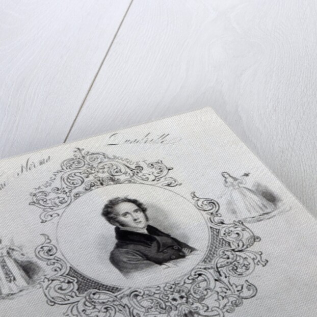 Cover of Sheet Music for a Quadrille, with a portrait of Vincenzo Bellini by English School