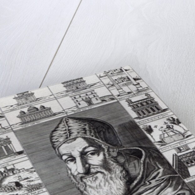Pope Sixtus V, surrounded by the churches, buildings and monuments built or restored during his pontificate by Italian School