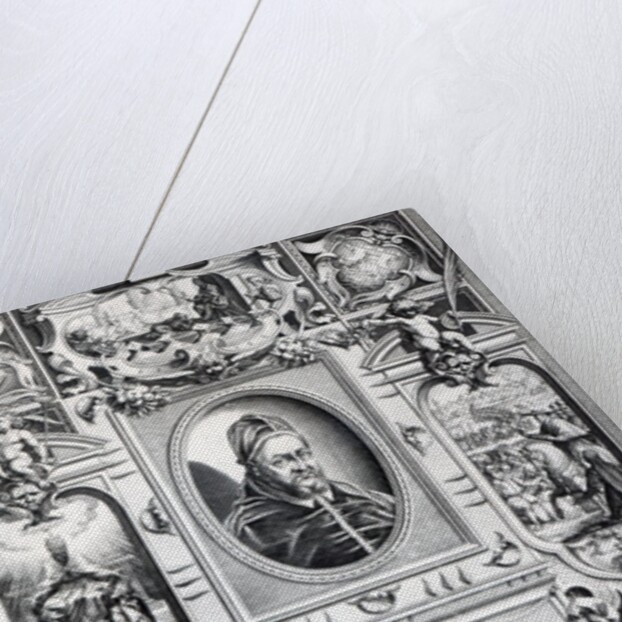 Pope Clement VIII, surrounded by scenes from his life by Francesco Villamena