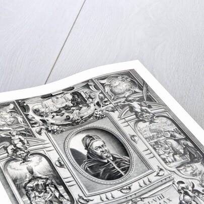 Pope Clement VIII, surrounded by scenes from his life by Francesco Villamena