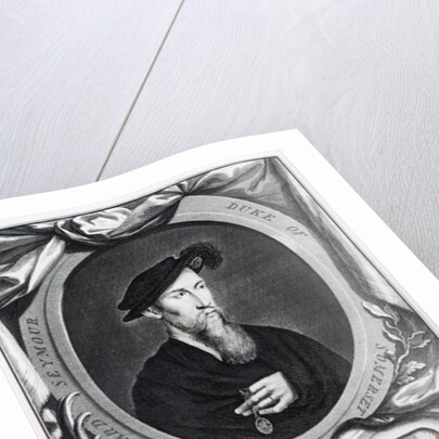 Edward Seymour, 1st Duke of Somerset engraved by Jacobus Houbraken, 1738 by Hans (after) Holbein the Younger