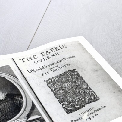 Portrait of Edmund Spenser and the frontispiece to his poem 'The Faerie Queene' , originally published in 1590 by George Vertue