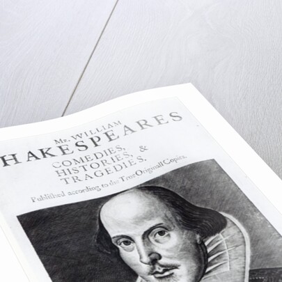Titlepage of 'Mr. William Shakespeares Comedies, Histories and Tradgedies', engraved by Martin Droeshout, 1623 by Martin Droeshout