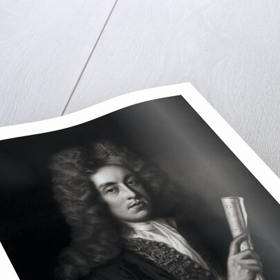 Portrait of Henry Purcell engraved by George J. Zobel by Johann Closterman