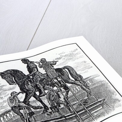 William III statue being painted black, Dublin, 1821 by English School