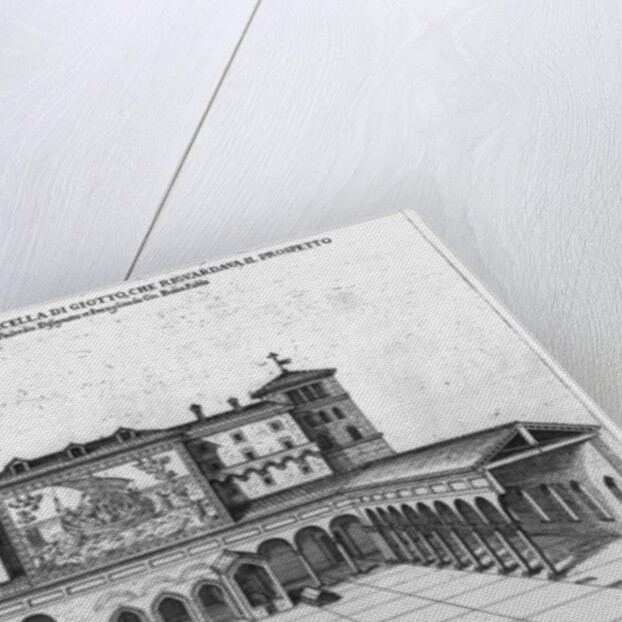 The Benediction Loggia of the Old Vatican Basilica with a view of Giotto's Mosaic by Giovanni Battista Falda