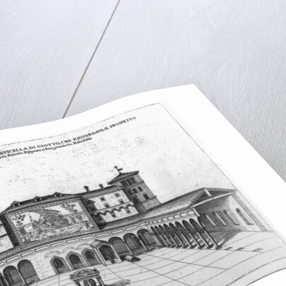 The Benediction Loggia of the Old Vatican Basilica with a view of Giotto's Mosaic by Giovanni Battista Falda