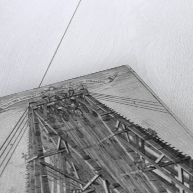 Erecting the Ancient Egyptian Obelisk in St. Peter's Square, Rome by Carlo (after) Fontana