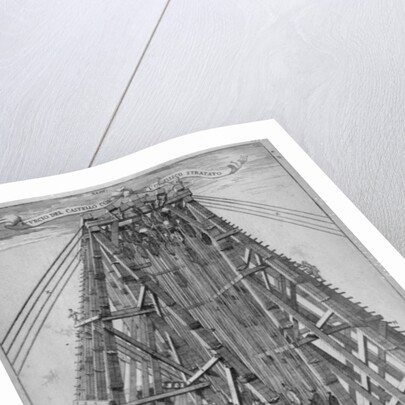 Erecting the Ancient Egyptian Obelisk in St. Peter's Square, Rome by Carlo (after) Fontana
