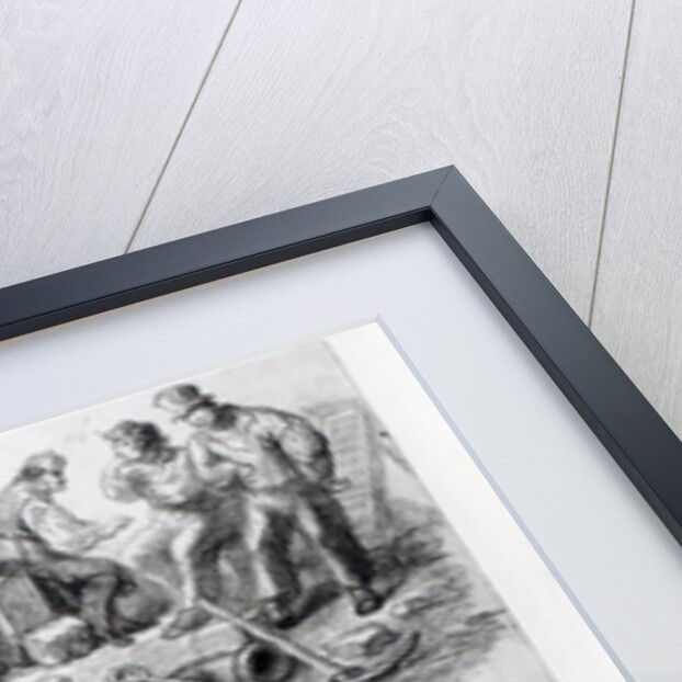 Workmen near the New Post Office in The City, London, 1828 by George the Elder Scharf