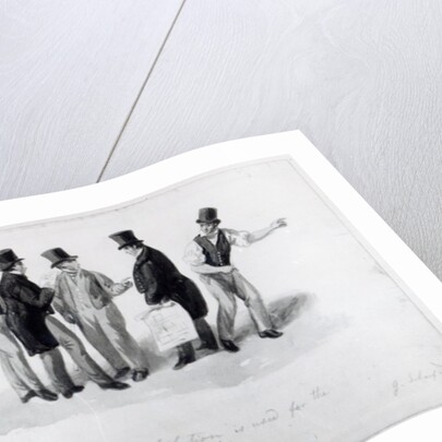 Builders, surveyors and architects at the building of the Royal College of Surgeons, 1834 by George the Elder Scharf