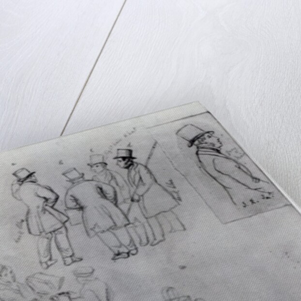 Builders and Surveyors at the rebuilding of the British Museum, 1844 by George the Elder Scharf