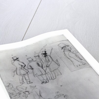 Builders and Surveyors at the rebuilding of the British Museum, 1844 by George the Elder Scharf