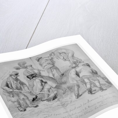 The introduction of split cane brooms for London street sweepers, 1840 by George the Elder Scharf