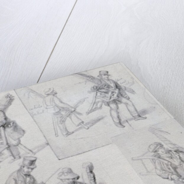 Chair menders on the streets of London, 1820-30 by George the Elder Scharf