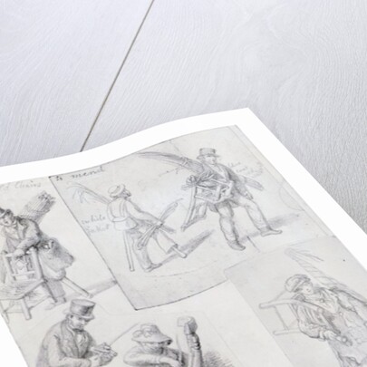 Chair menders on the streets of London, 1820-30 by George the Elder Scharf