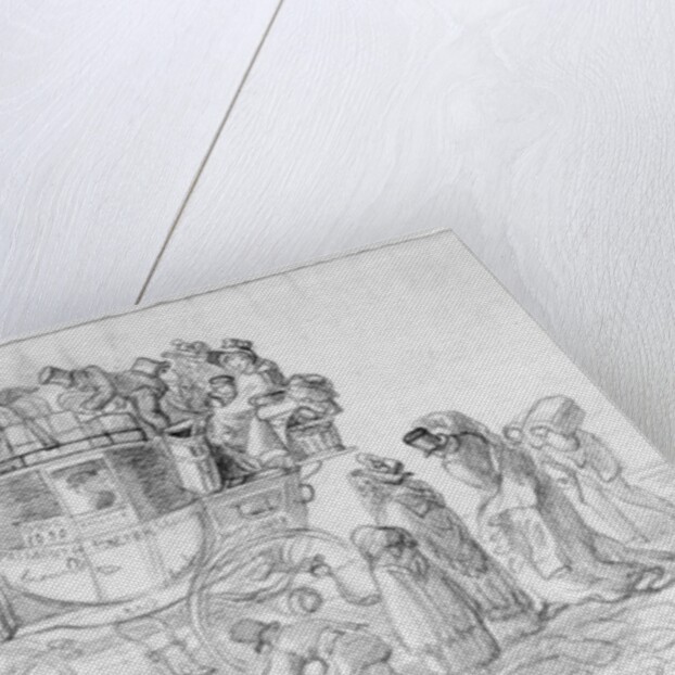 A West Country Mail Coach leaving Piccadilly, 1829 by George the Elder Scharf