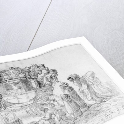 A West Country Mail Coach leaving Piccadilly, 1829 by George the Elder Scharf