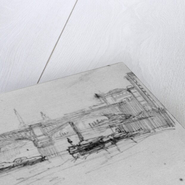 Sketch of London Bridge, 1860 by George the Elder Scharf