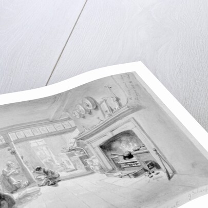 The Kitchen of Mr. Sander's Coffee and Eating House, Newgate Street, 1828 by George the Elder Scharf