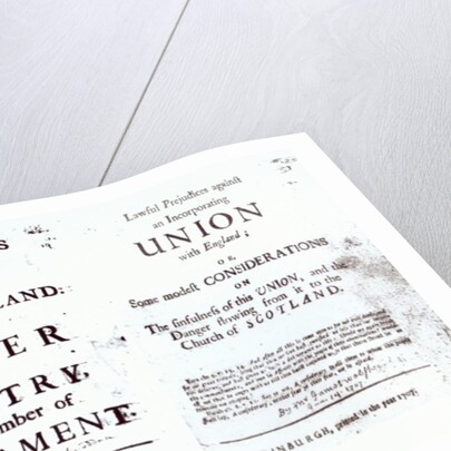 Pamphlets showing both sides of the Anglo-Scottish union debate, 1707 by English School