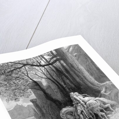 Geraint and Enid Ride Away by Gustave Dore